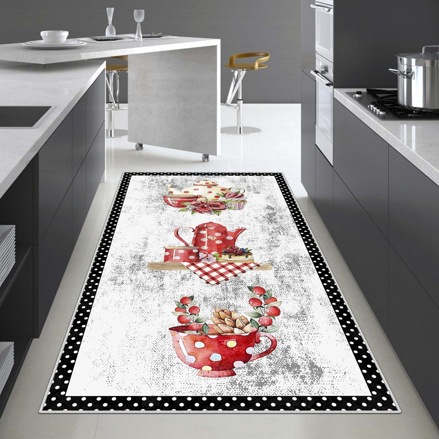 Disho - Non-Slip Kitchen Printed Rug