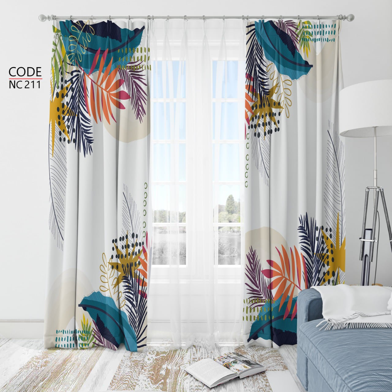 Leaves - Printed window Curtain – HENDI
