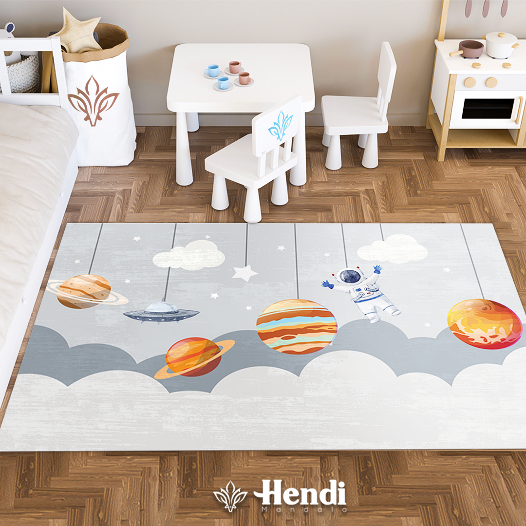 Space - Modern Kid Printed Rug