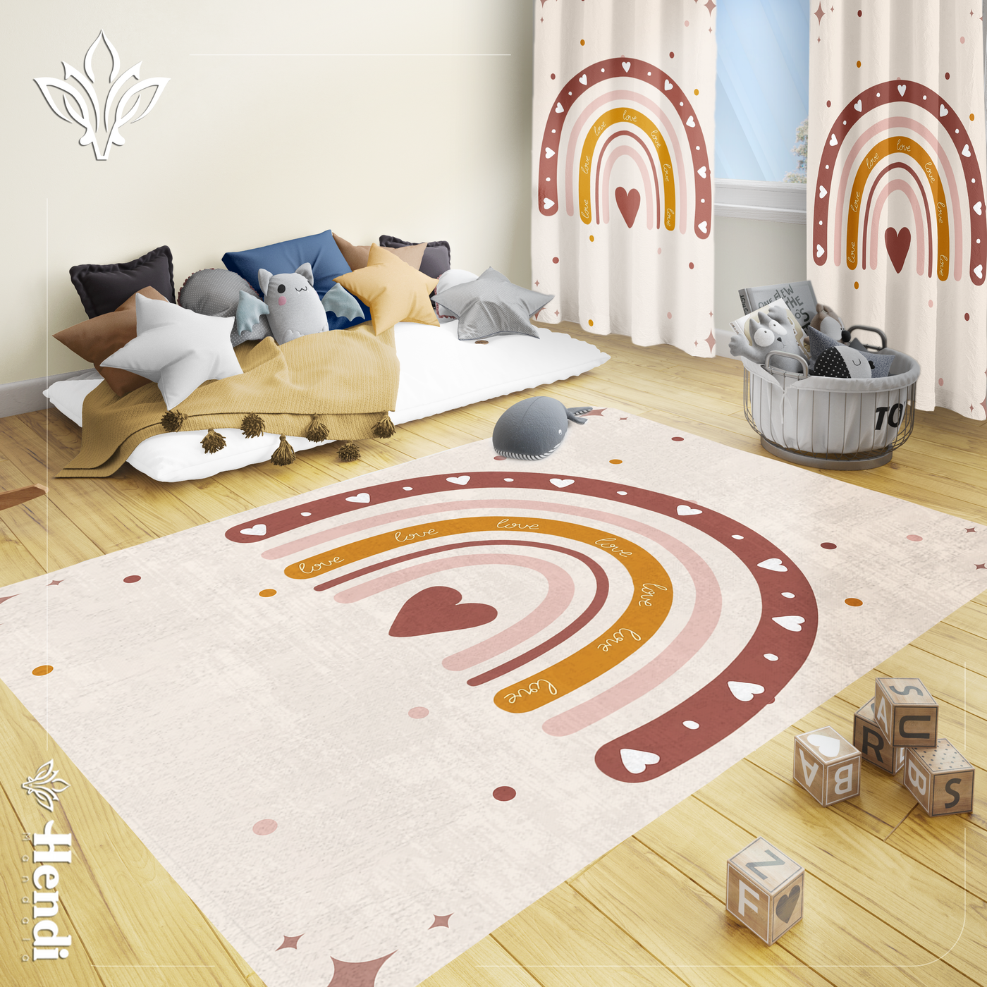 Heart - Kids Room Printed Rug