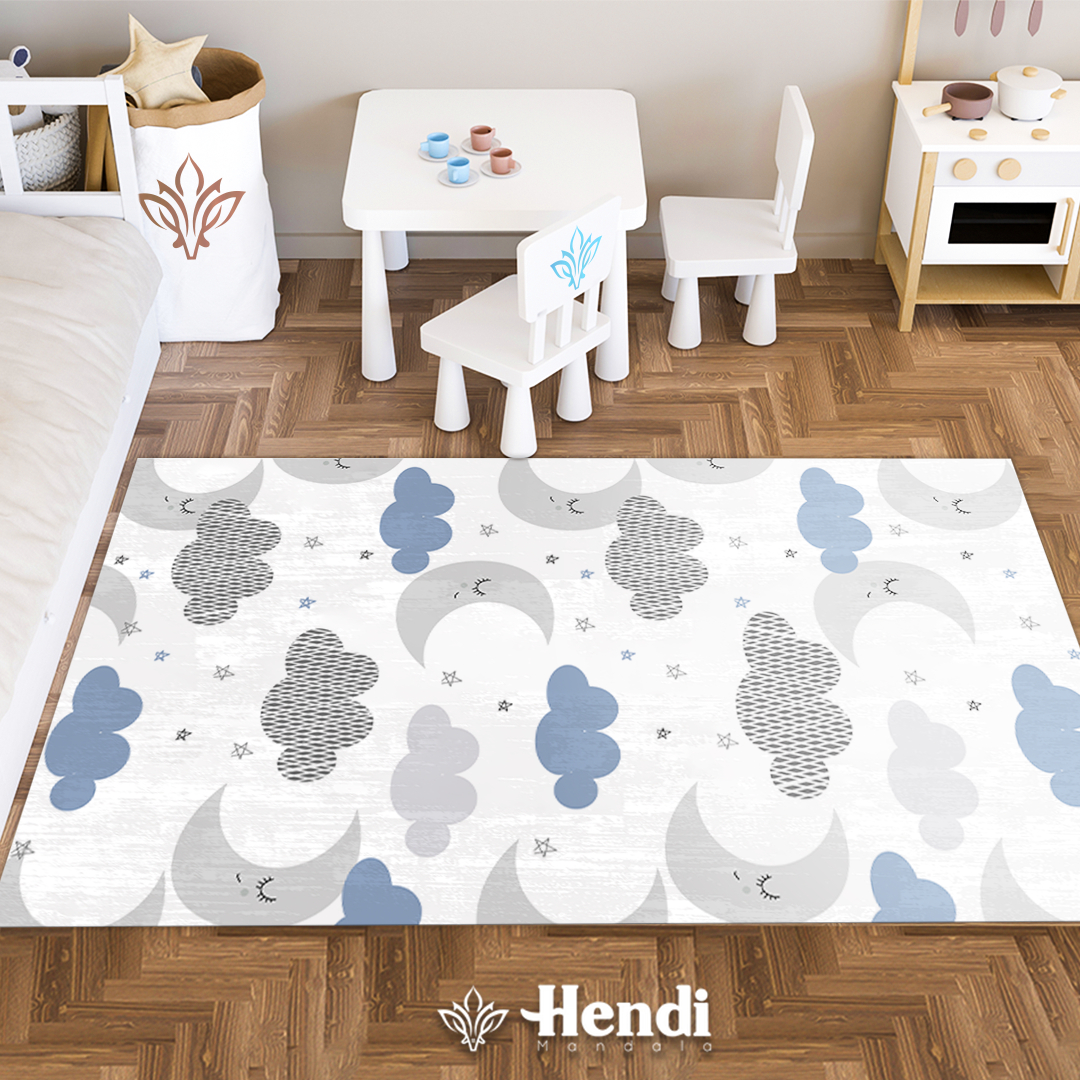 Clouds - Kids Room Printed Rug