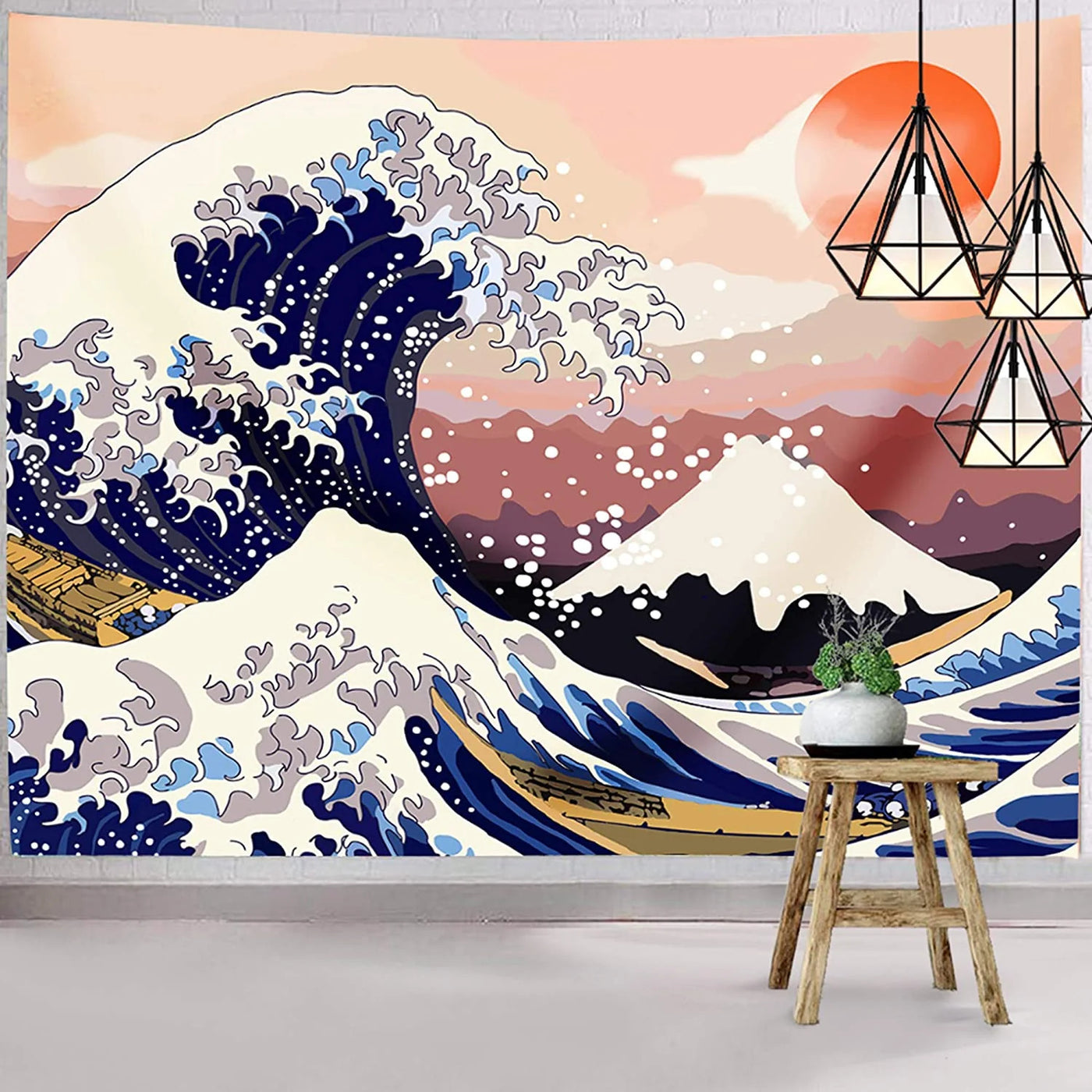 Great Waves Of Kanagawa Tapestry-03