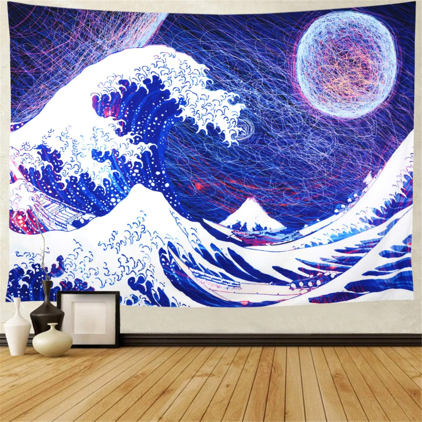 Great Waves Of Kanagawa Tapestry-02