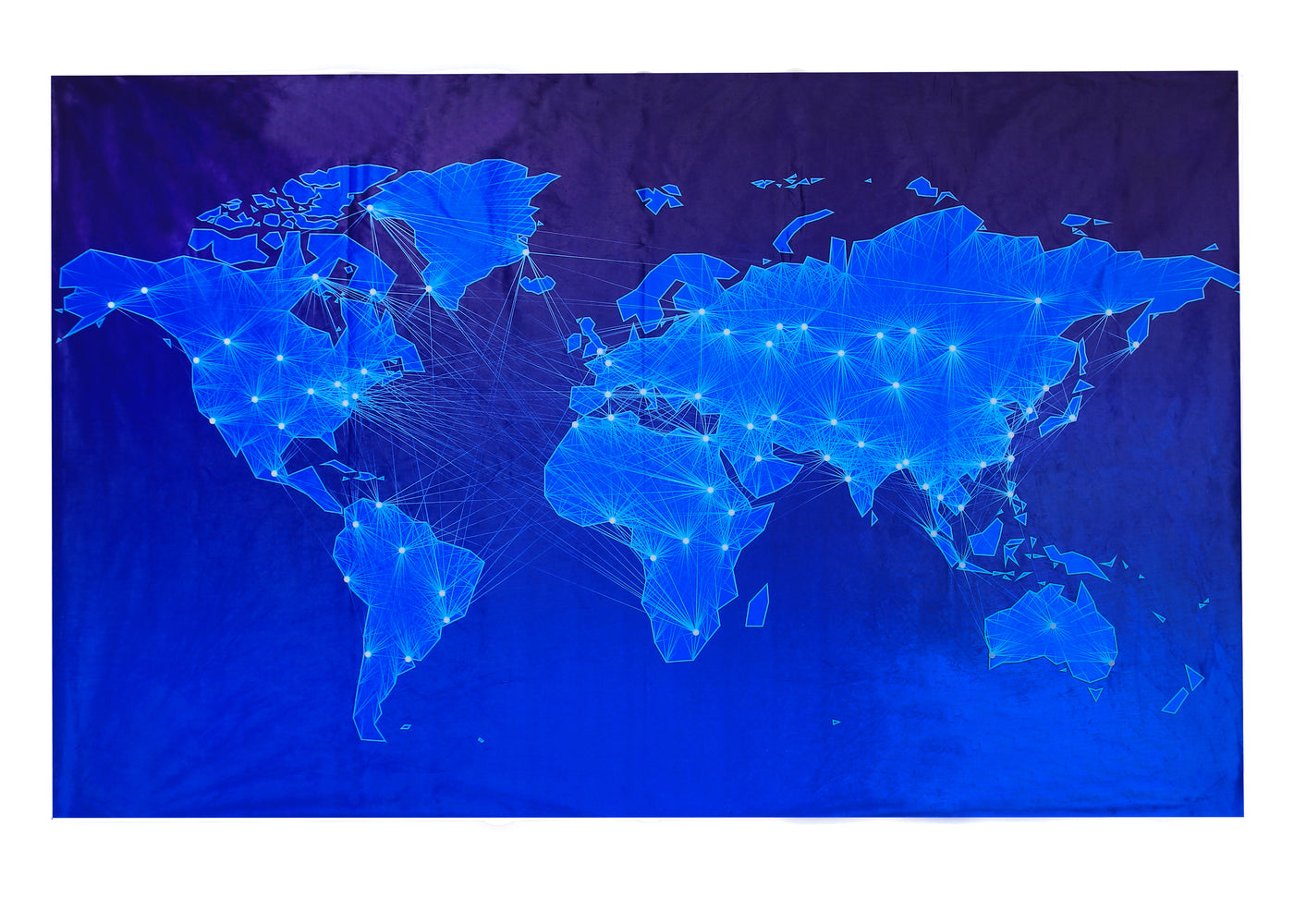 World Map [Blue] Tapestry