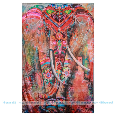 Floristic Elephant Tapestry