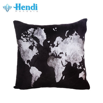 World Map [Gray] Cushion