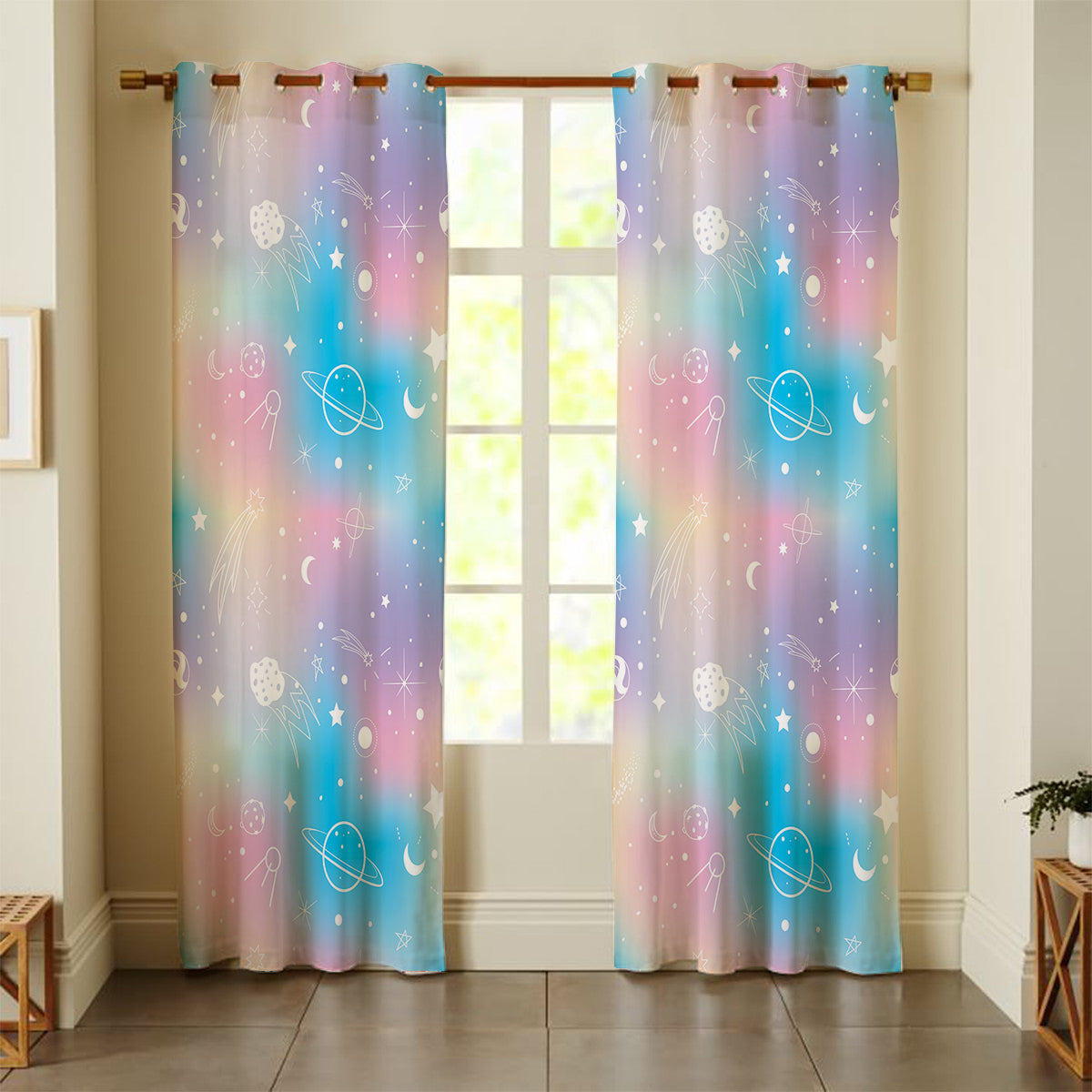 Space Galaxy Curtain