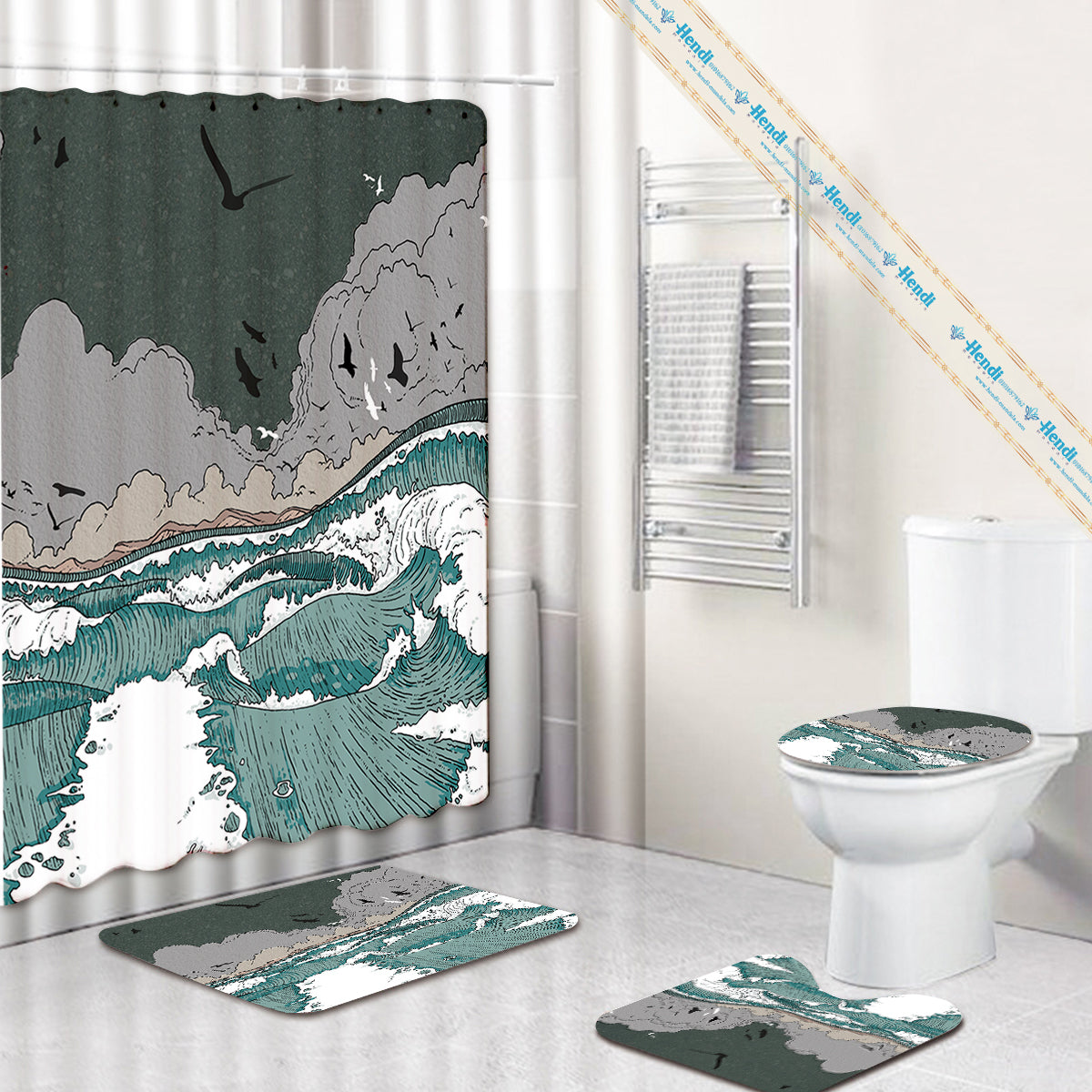 angry waves bath collection