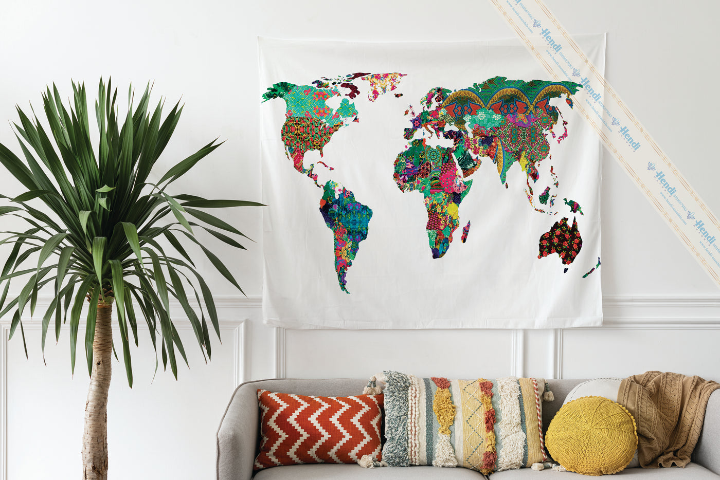 World Map [Colorful] Tapestry