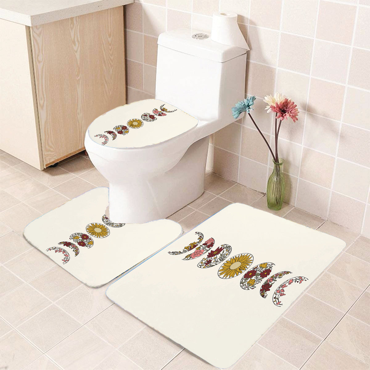 Flower Phases Bath Mat