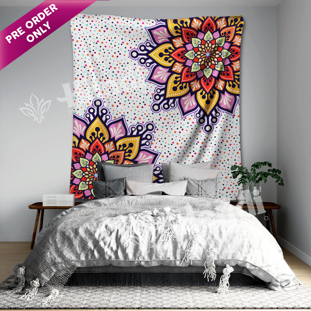 Shiny Bloom-Violet II Tapestry