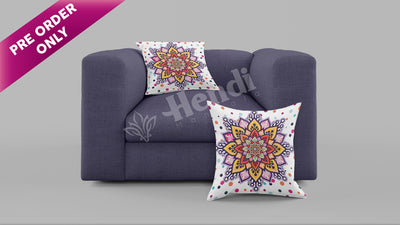Shiny Bloom-Violet Cushion