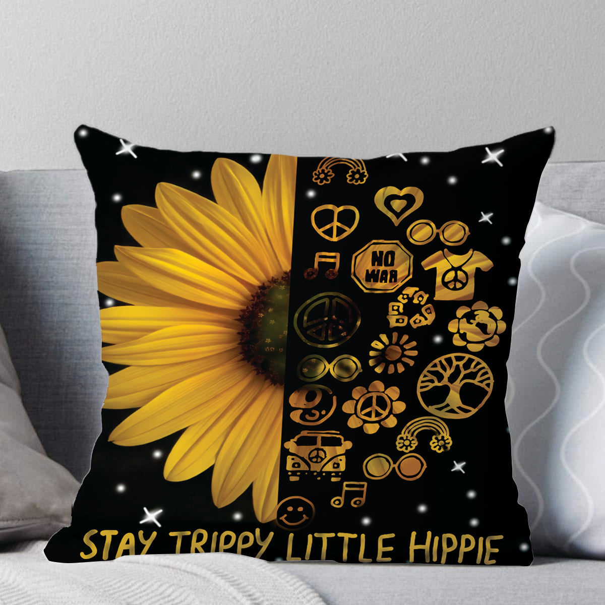 Hippie Sunflower Cushion