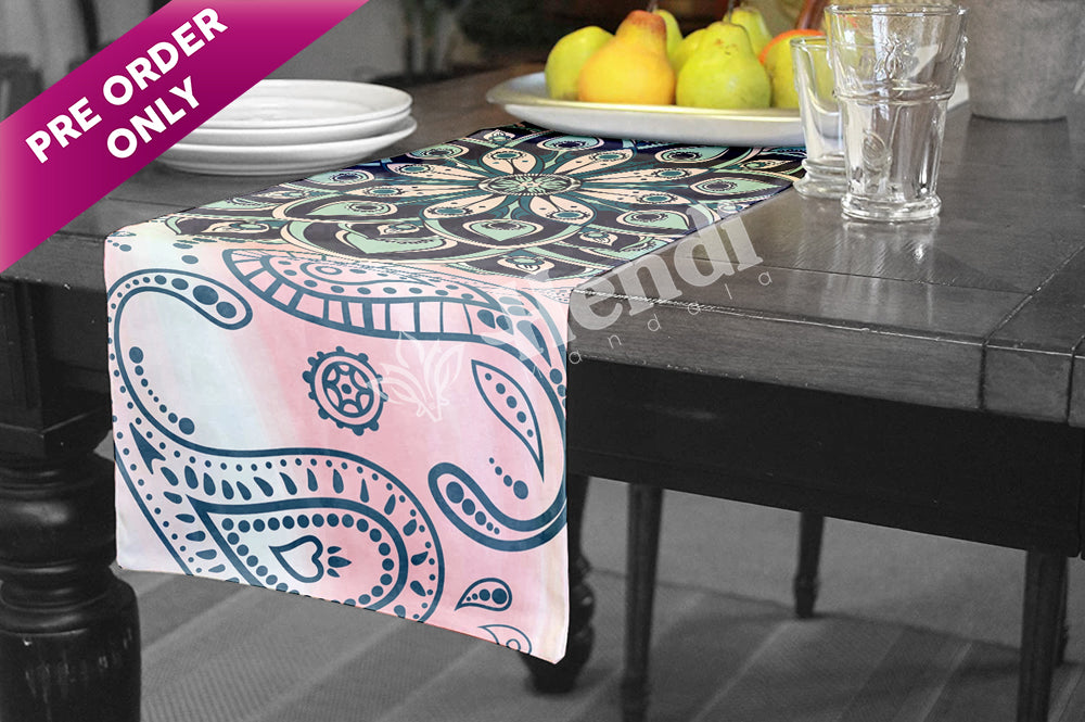 Pink peace Table Runner