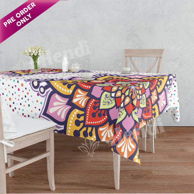 Shiny Bloom-violet  2 Table Cover