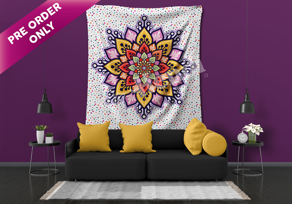Shiny Bloom-Violet Tapestry