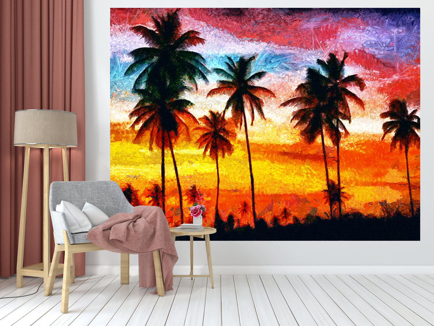 Palm Trees & Twilight Tapestry