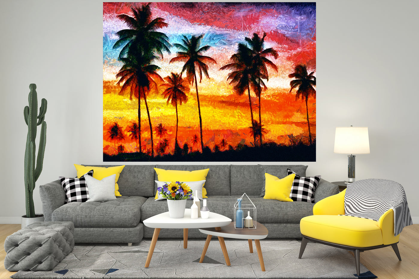 Palm Trees & Twilight Tapestry