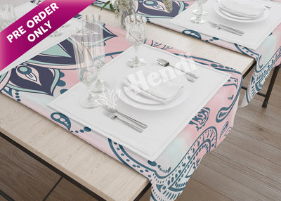 Pink peace Table Runner