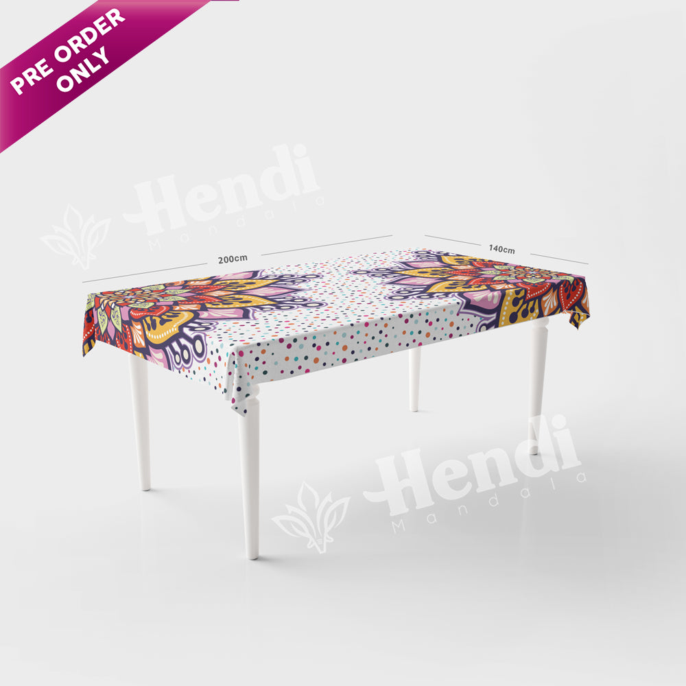 Shiny Bloom-violet  2 Table Cover