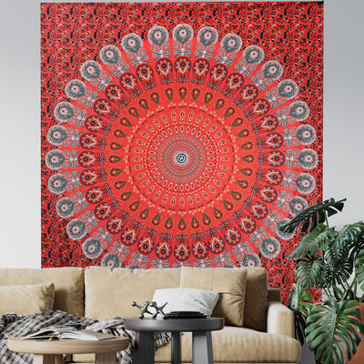 Enlightened Soul Red Tapestry