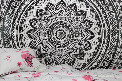 Eternally Classic White & Black Tapestry