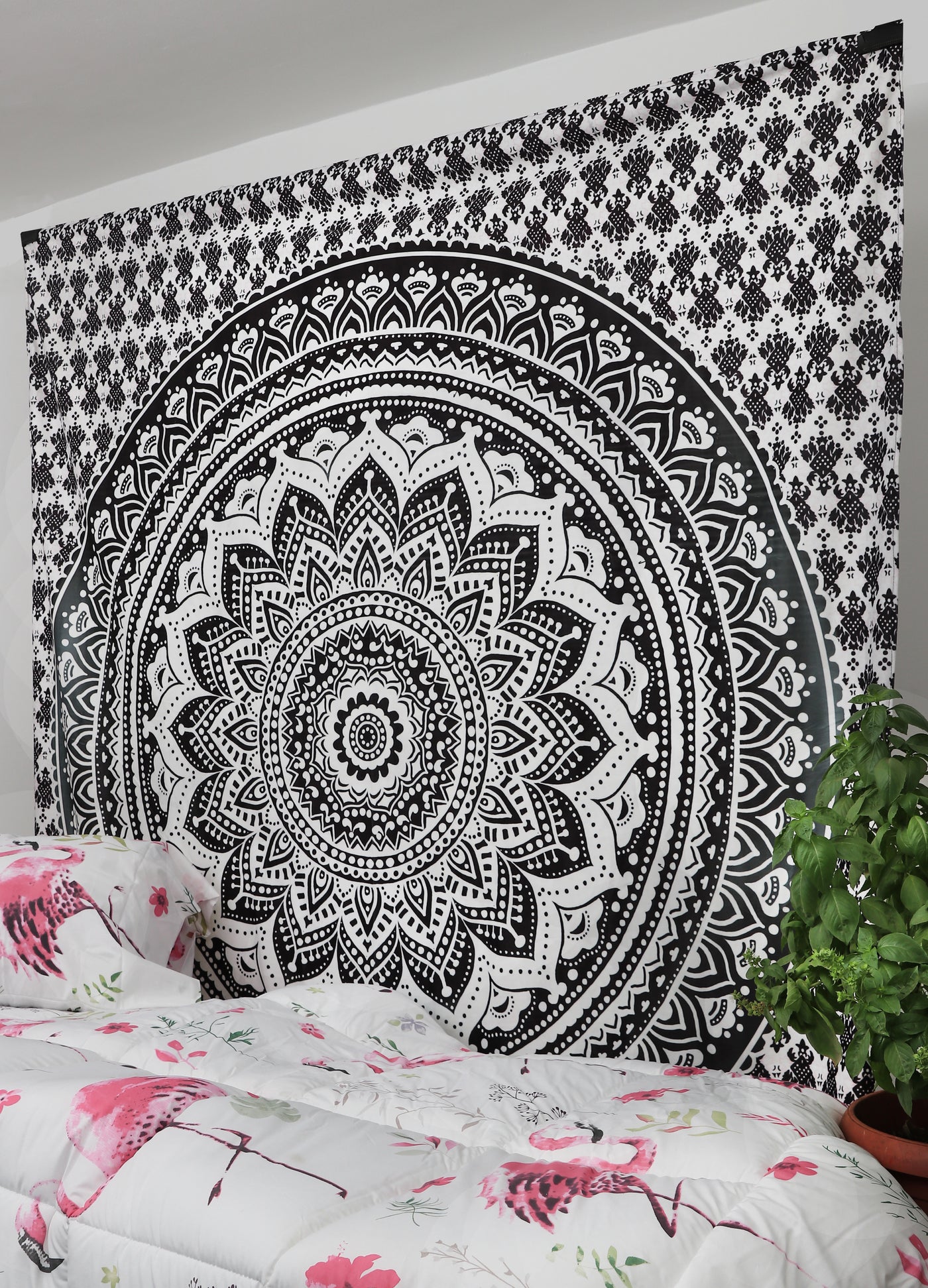 Eternally Classic White & Black Tapestry