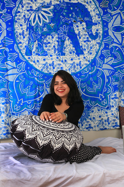 Holy Gala Elephant Blue Tapestry