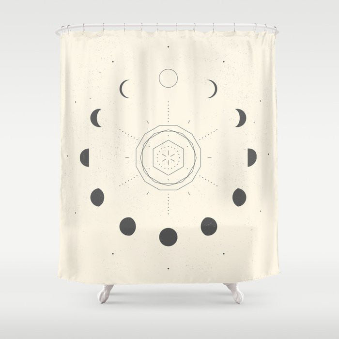 Moon Compass Shower Curtain