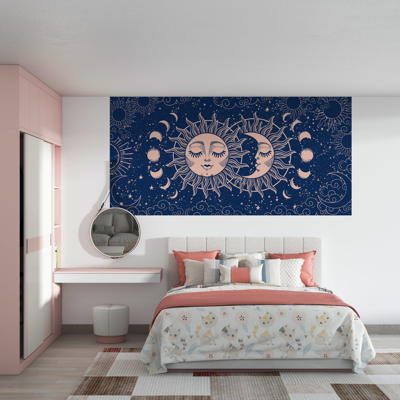 Sun & Moon Couple Tapestry